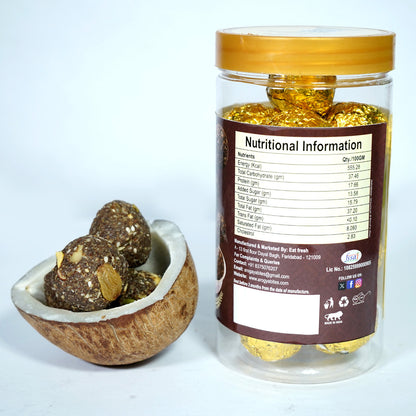 Arogya Bites Flax Seed Ladoo | Jaggery Sweetened Dry Fruit Laddu | Made with Desi Ghee | Healthy Energy Sweet | No Refined Sugar