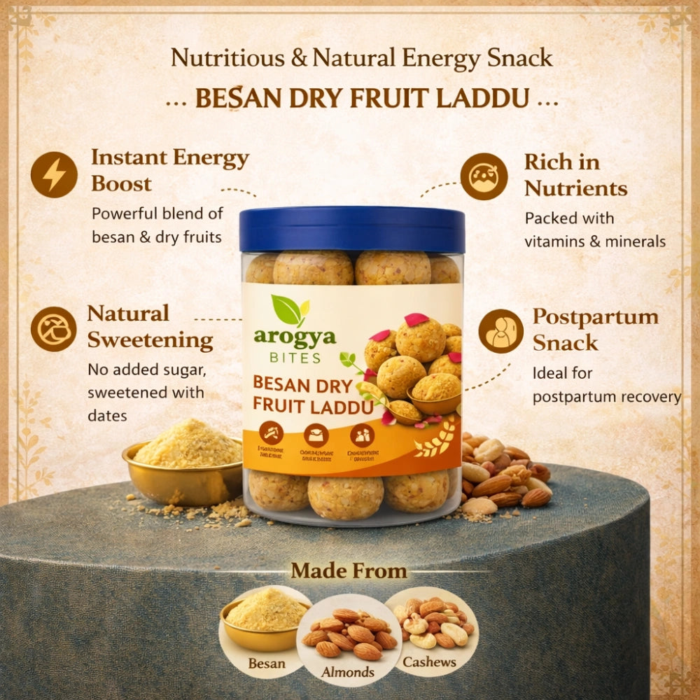 Besan Dry Fruit Laddu